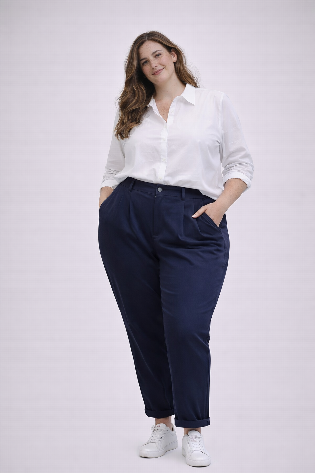 MOM FIT GABARDINA PLUS SIZE