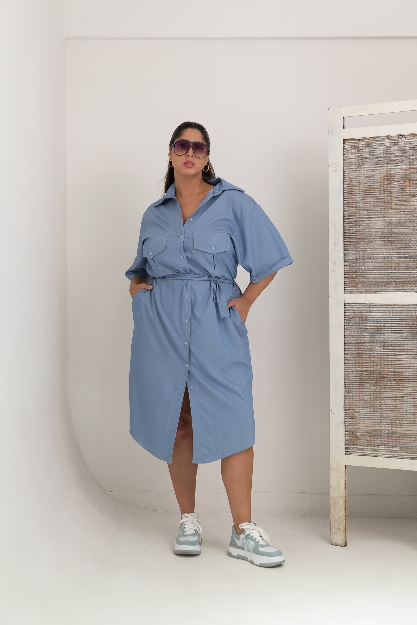 VESTIDO CAMISERO SIMIL JEAN