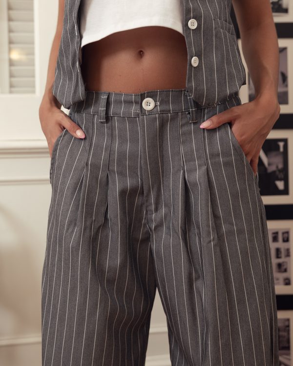 Alternative view of MAXI PALAZO PINZADO SASTRERO RAYADO