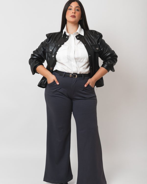 PALAZO PINZADO PUNTO ROMA PLUS SIZE