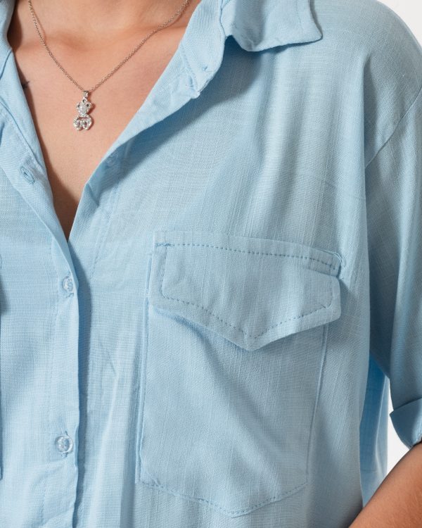 Alternative view of CAMISA M/C LINO