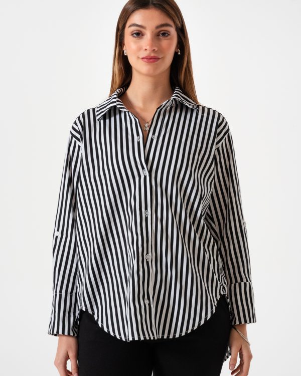 CAMISA OVER ERIKA POPLIN RAYADO