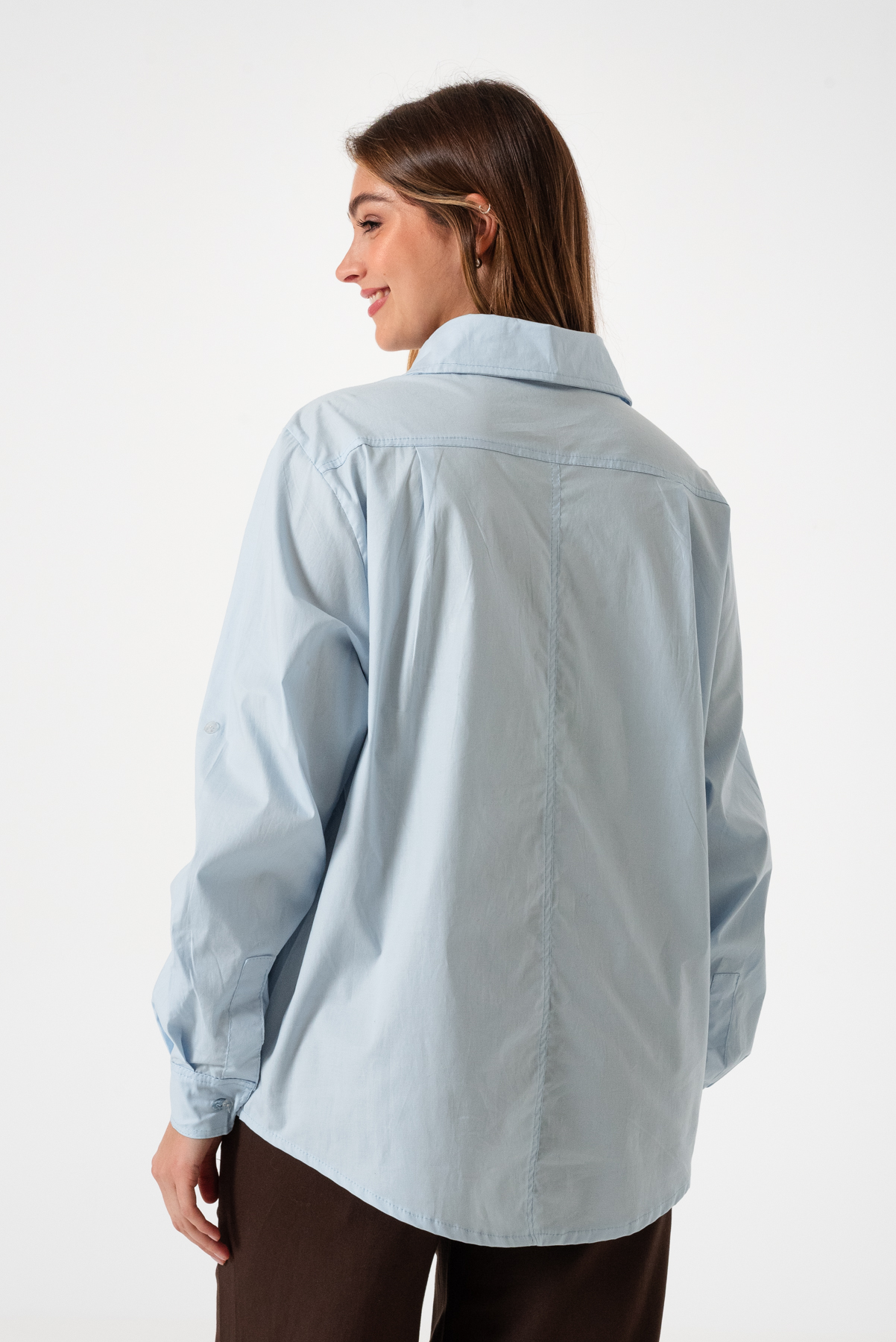 CAMISA BOLSILLO PINZADO POPLIN - Imagen 4