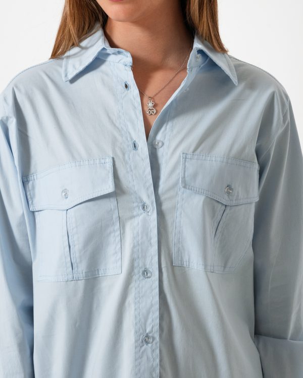 Alternative view of CAMISA BOLSILLO PINZADO POPLIN