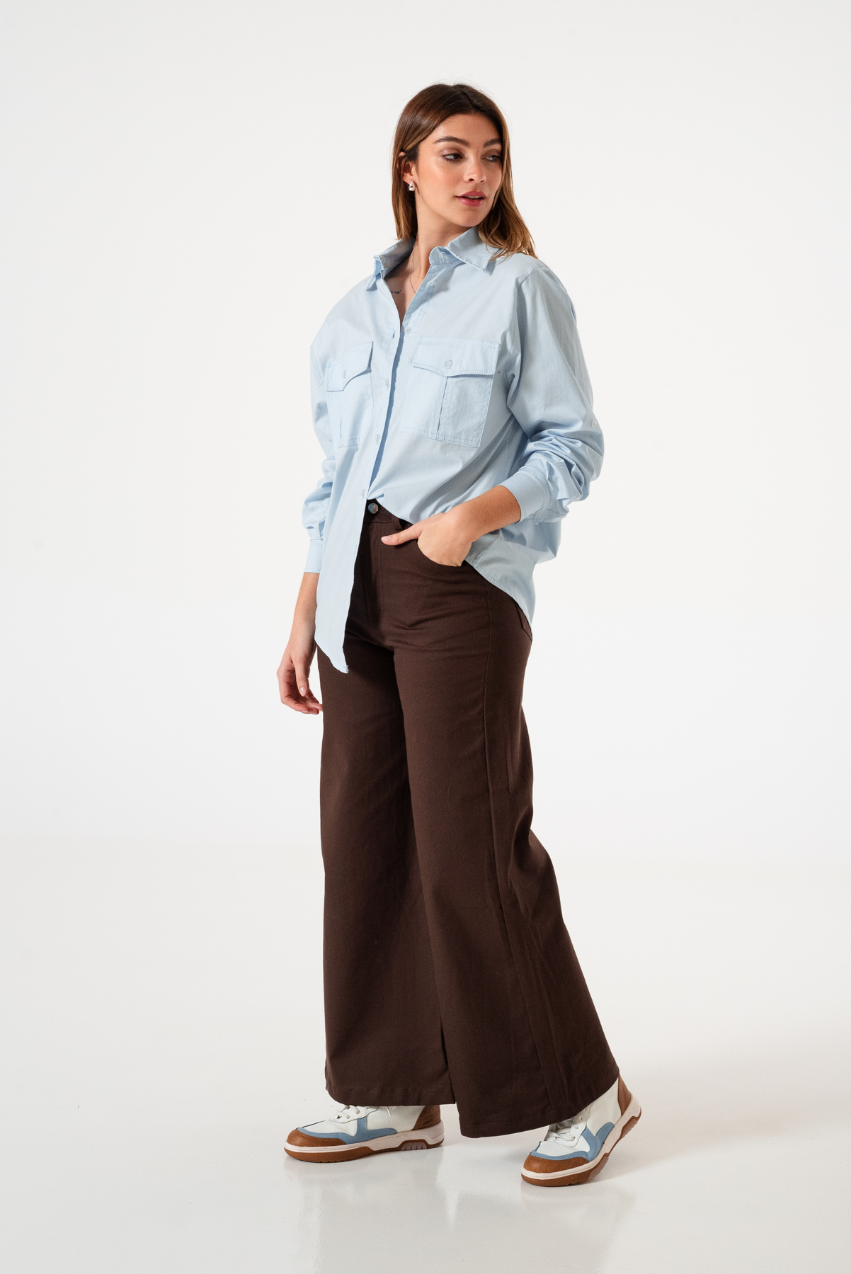 CAMISA BOLSILLO PINZADO POPLIN - Imagen 6