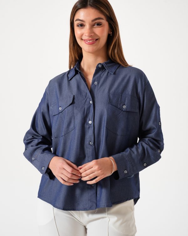 CAMISA BOTONES SIMIL JEAN