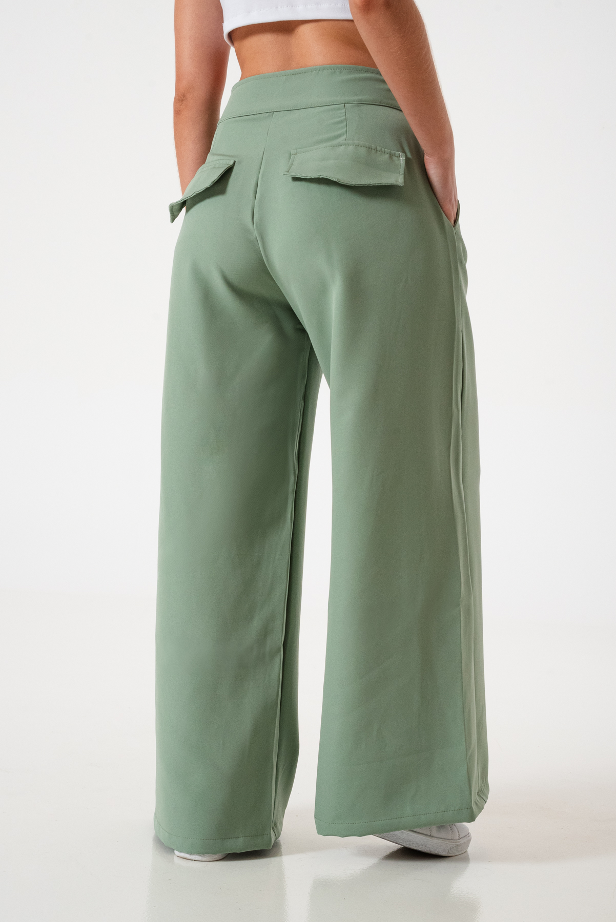 MAXI PALAZO CRUZADO SASTRERO - Imagen 4