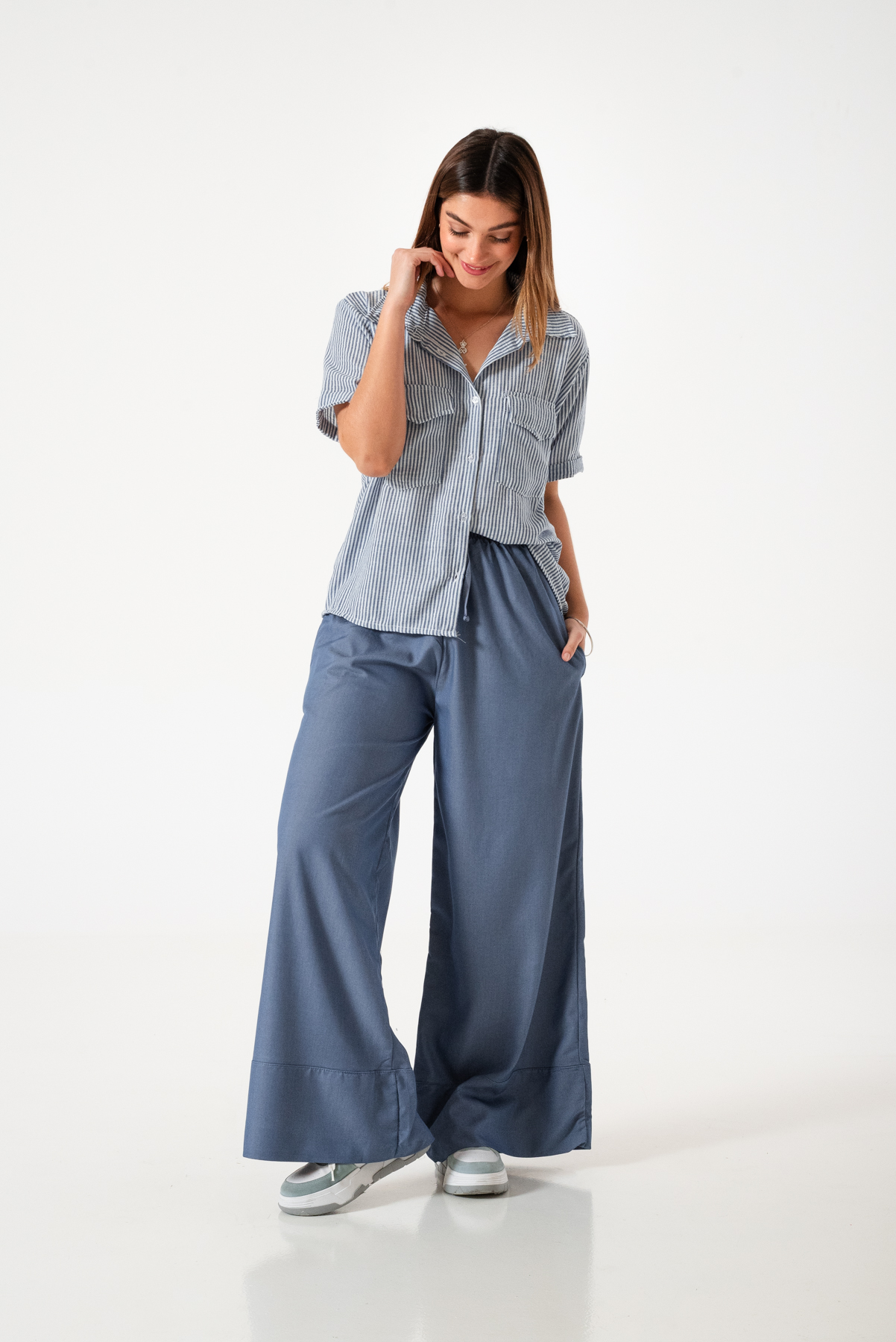 CAMISA MANGA CORTA LINO RAYADO - Imagen 6