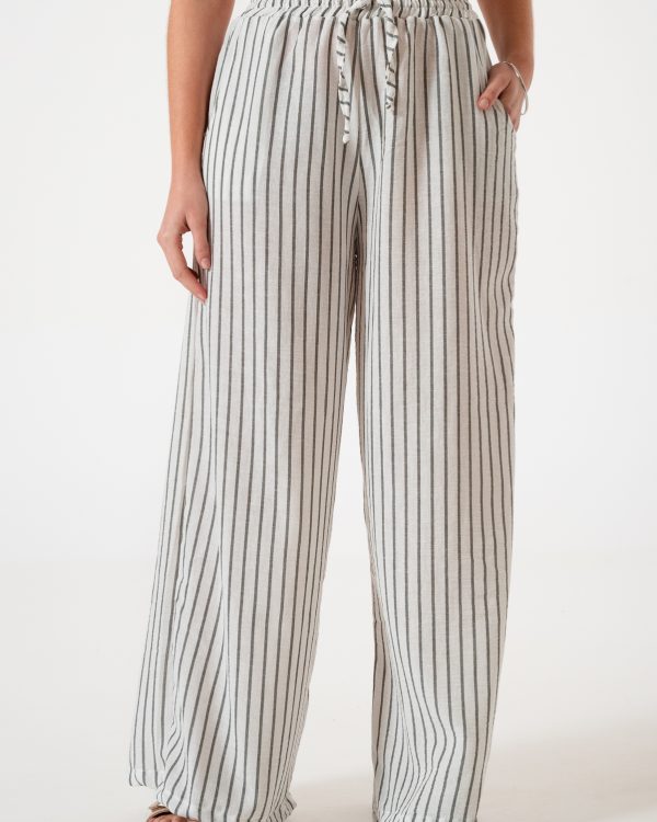 MAXI PALAZO LINO RAYADO