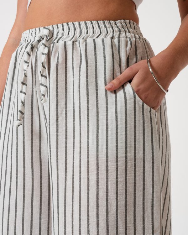 Alternative view of MAXI PALAZO LINO RAYADO