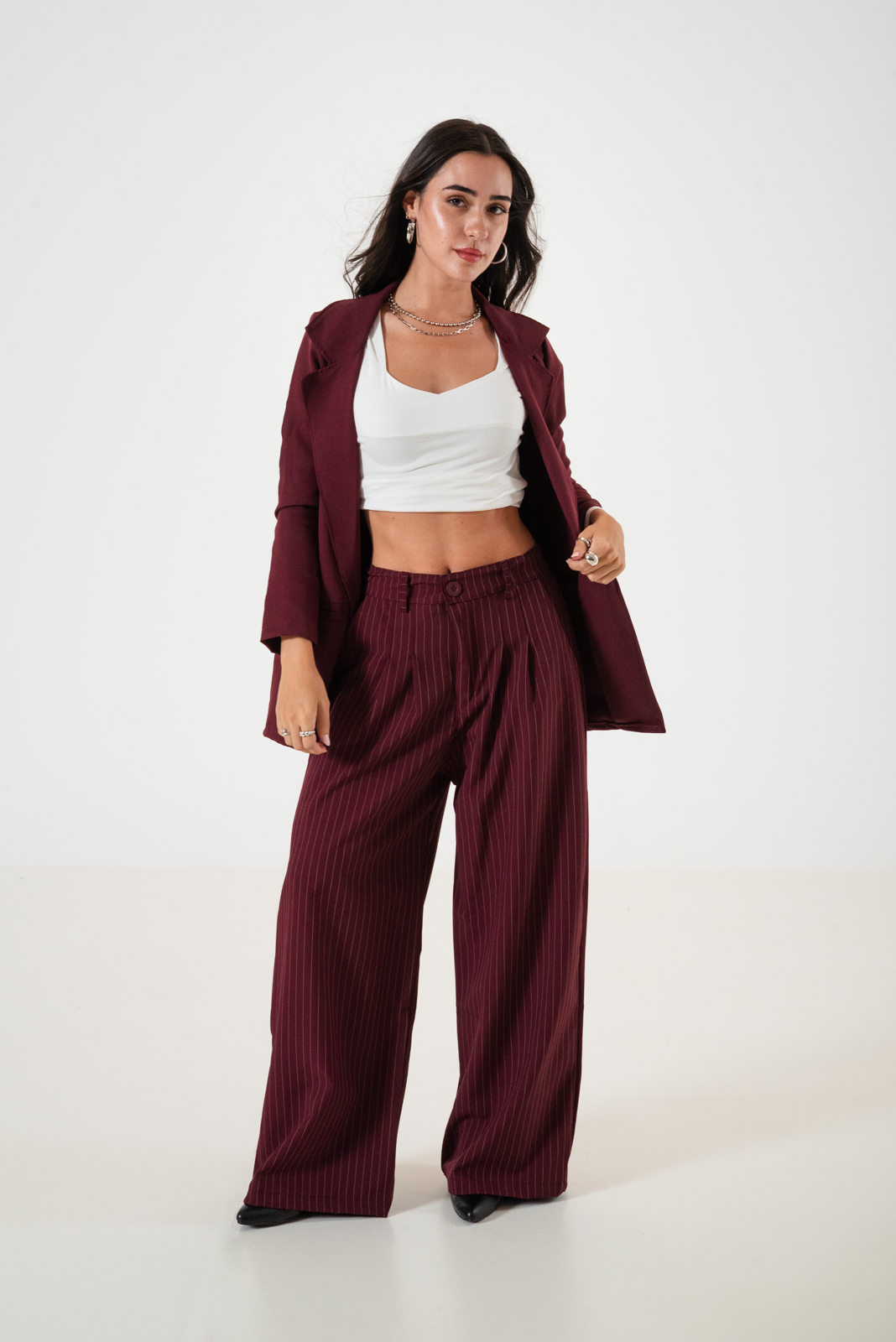 MAXI PALAZO 40 RAYADO SASTRERO - Imagen 7