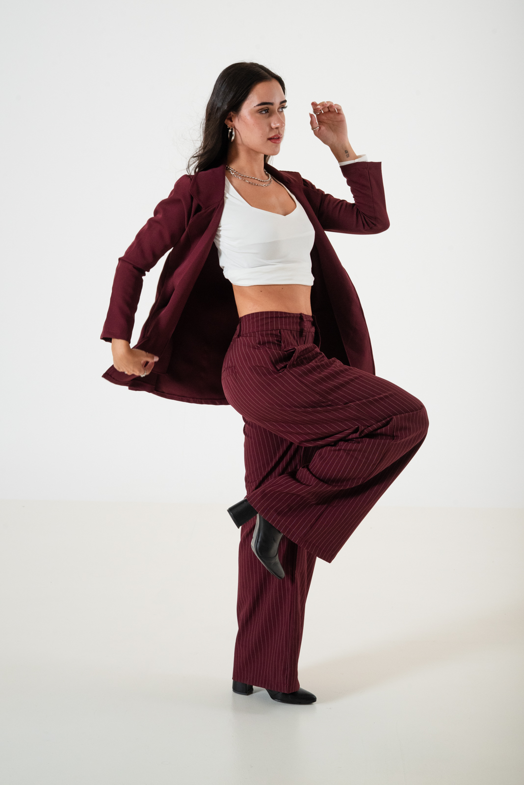 MAXI PALAZO 40 RAYADO SASTRERO - Imagen 6