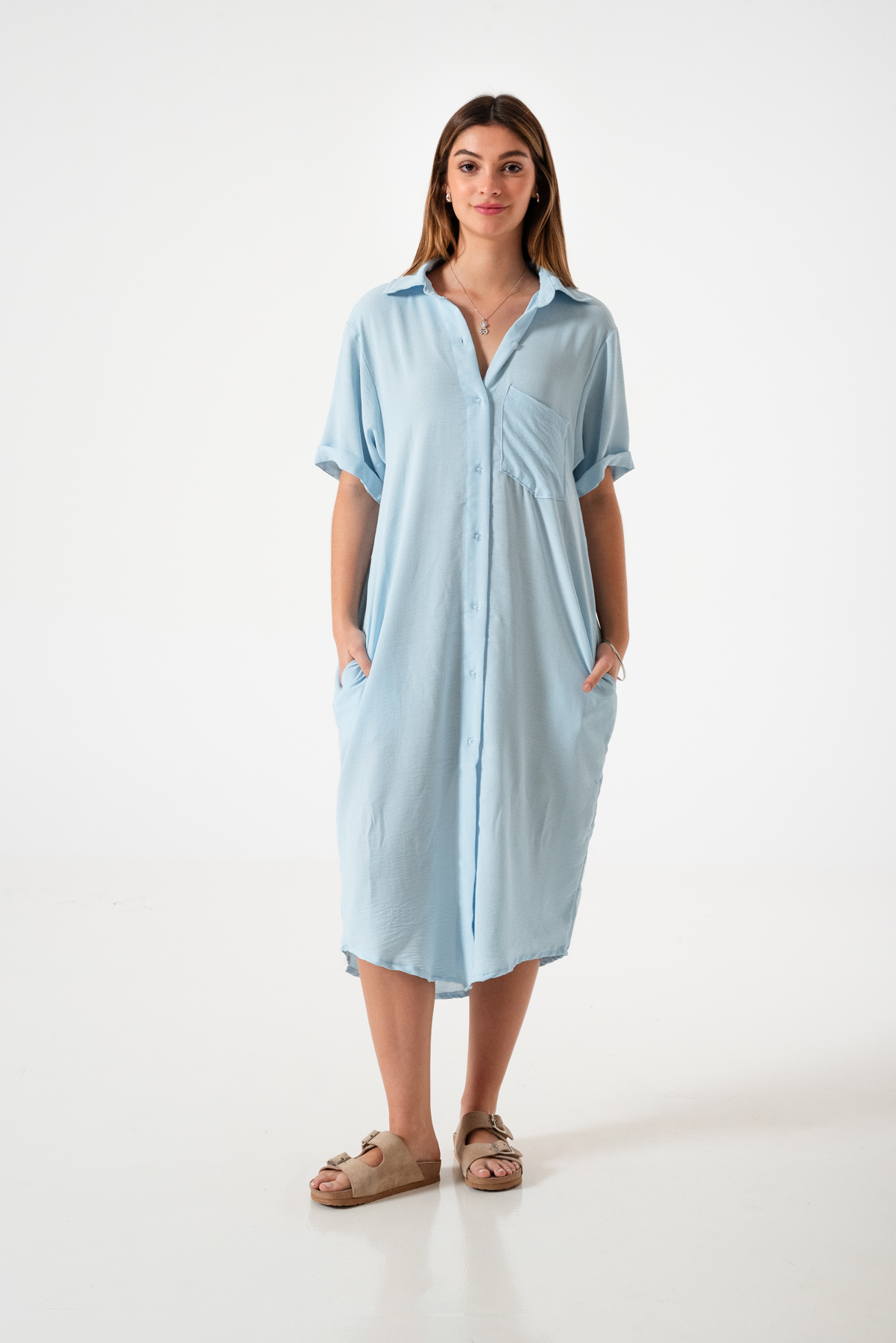 VESTIDO CAMISERO LINO