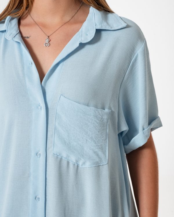 Alternative view of VESTIDO CAMISERO LINO