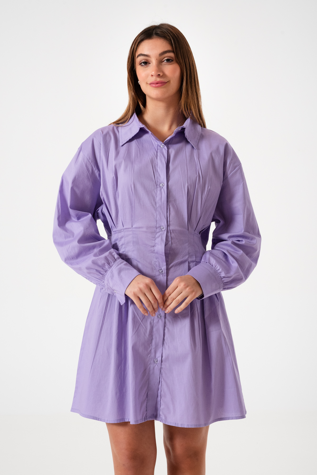 VESTIDO PINZADO POPLIN