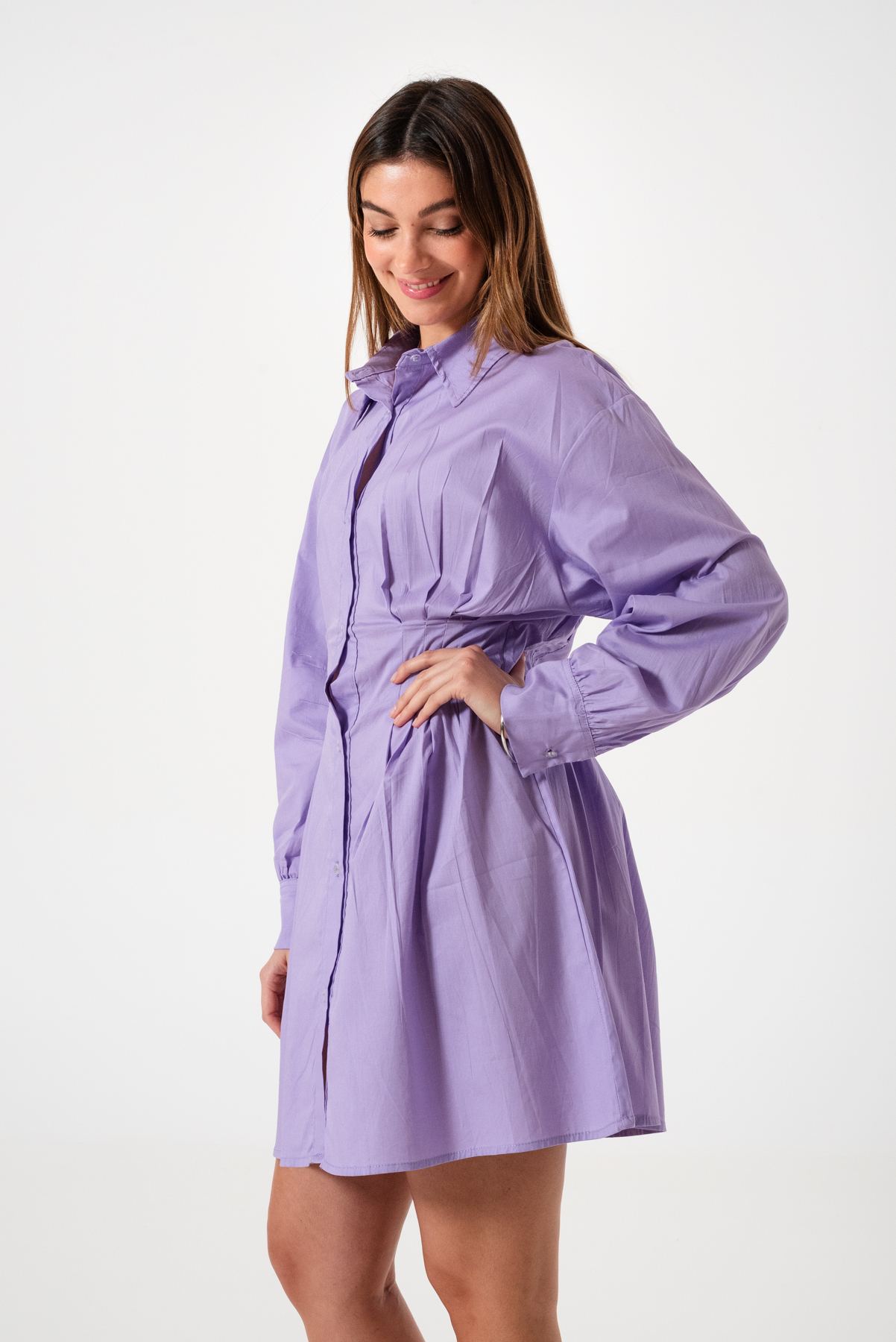 VESTIDO PINZADO POPLIN - Imagen 5