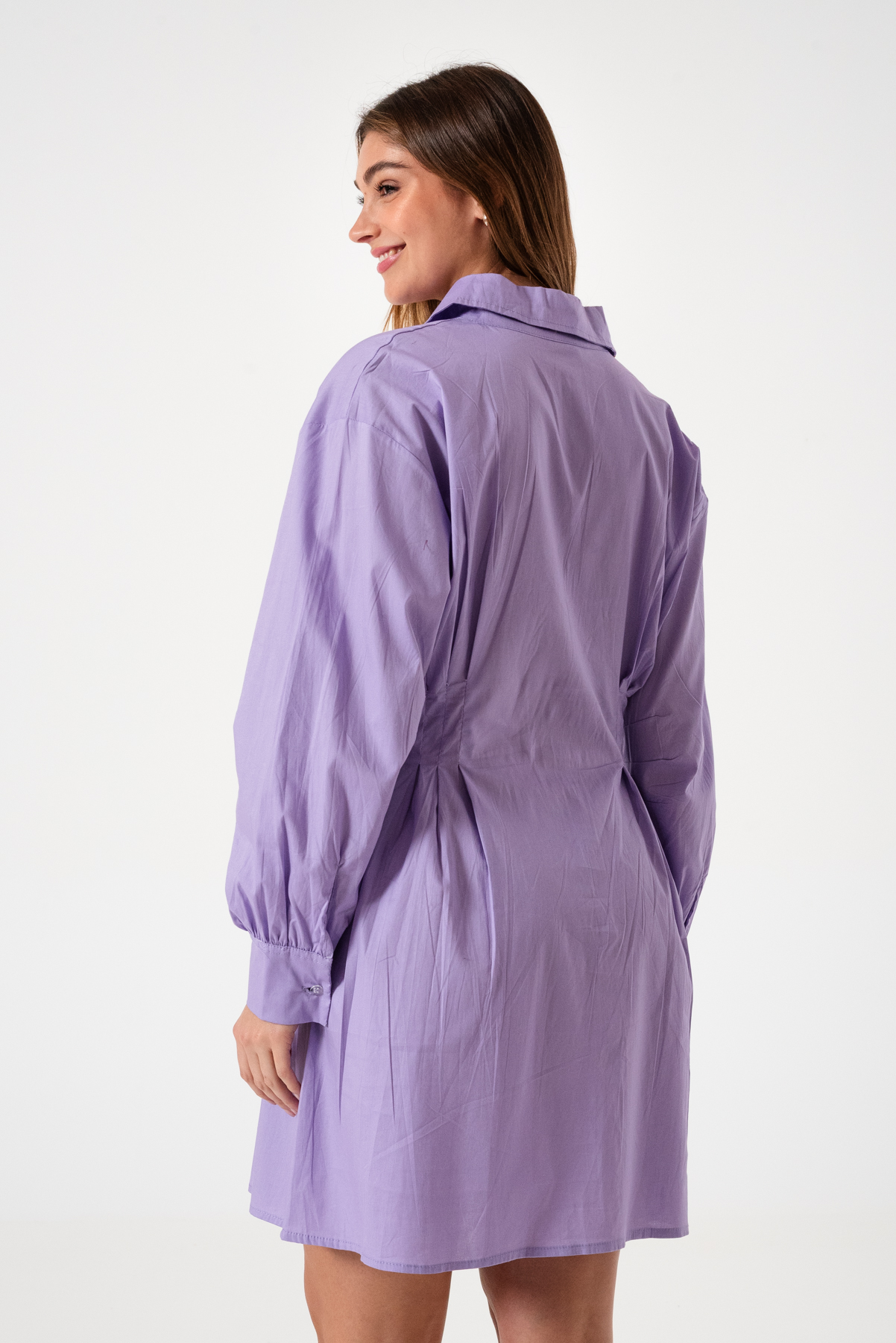 VESTIDO PINZADO POPLIN - Imagen 6