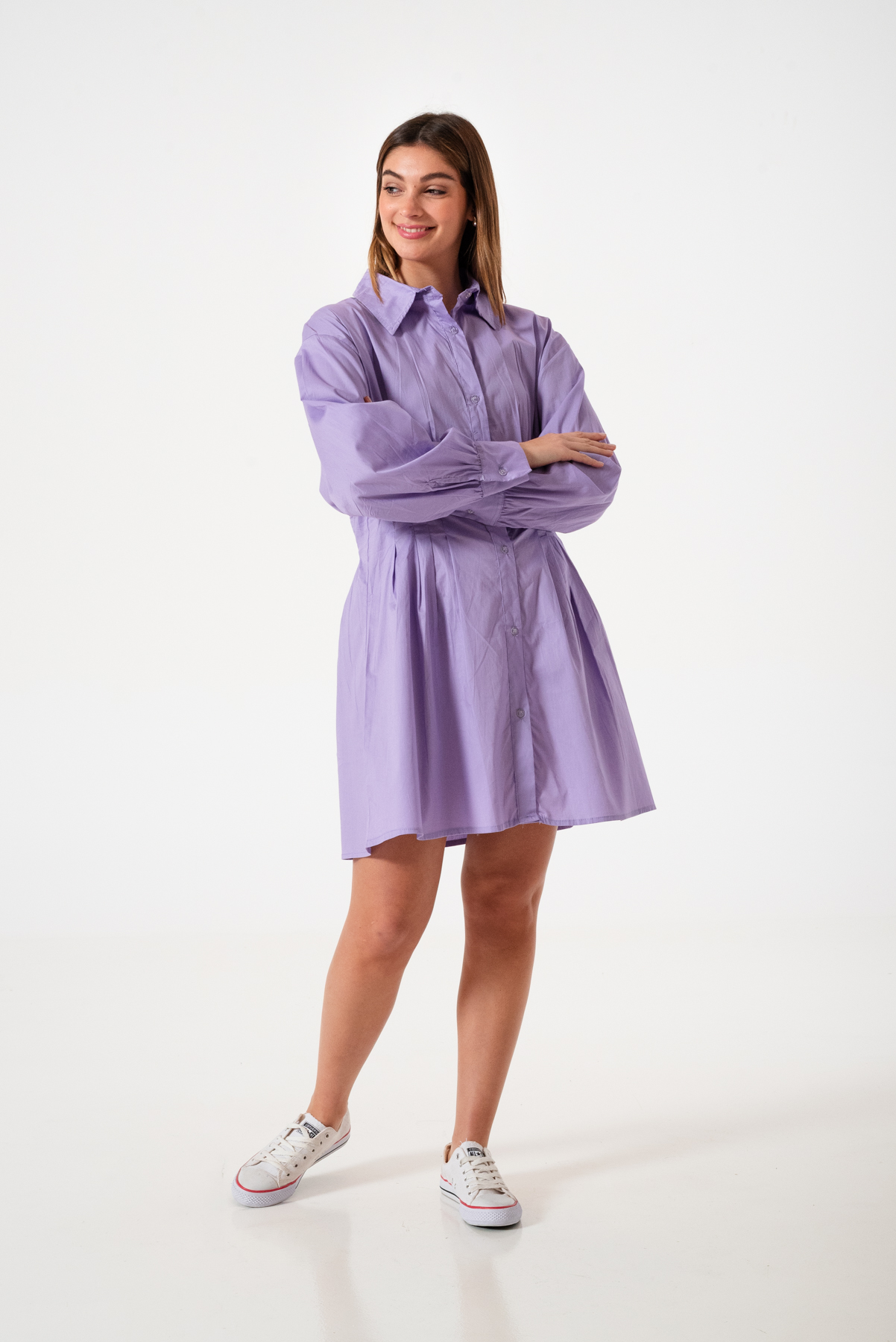 VESTIDO PINZADO POPLIN - Imagen 8