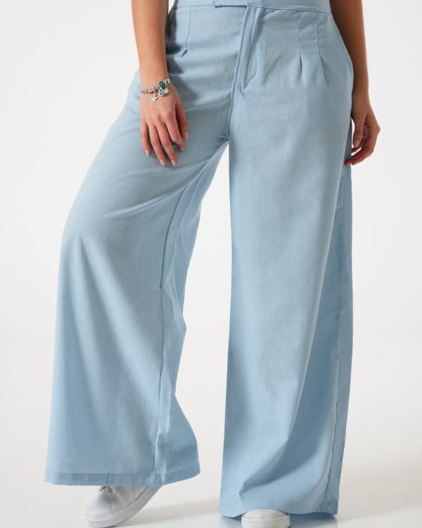 MAXI PALAZO CRUZADO LINO