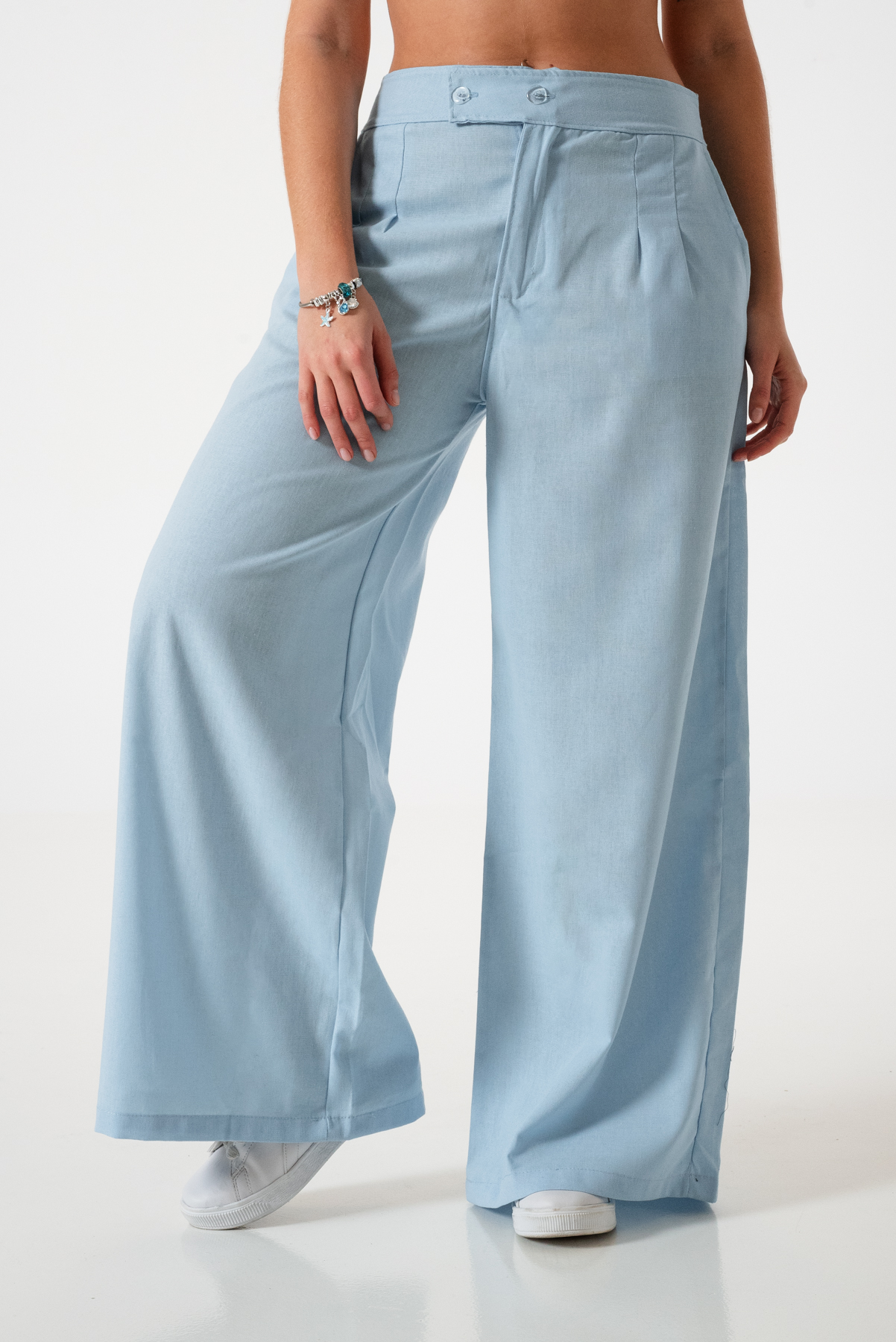 MAXI PALAZO CRUZADO LINO