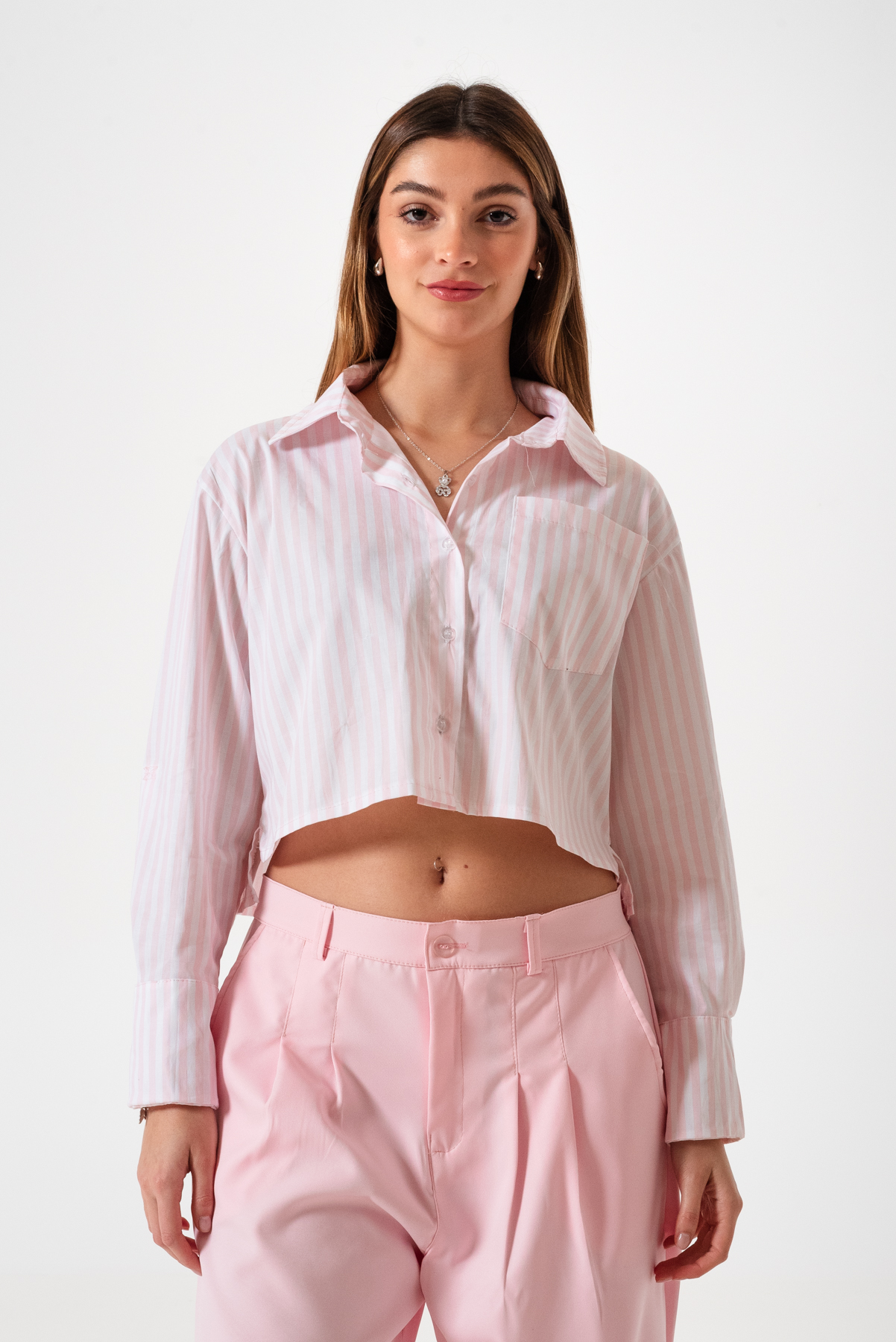 CAMISA CORTA POPLIN RAYADO