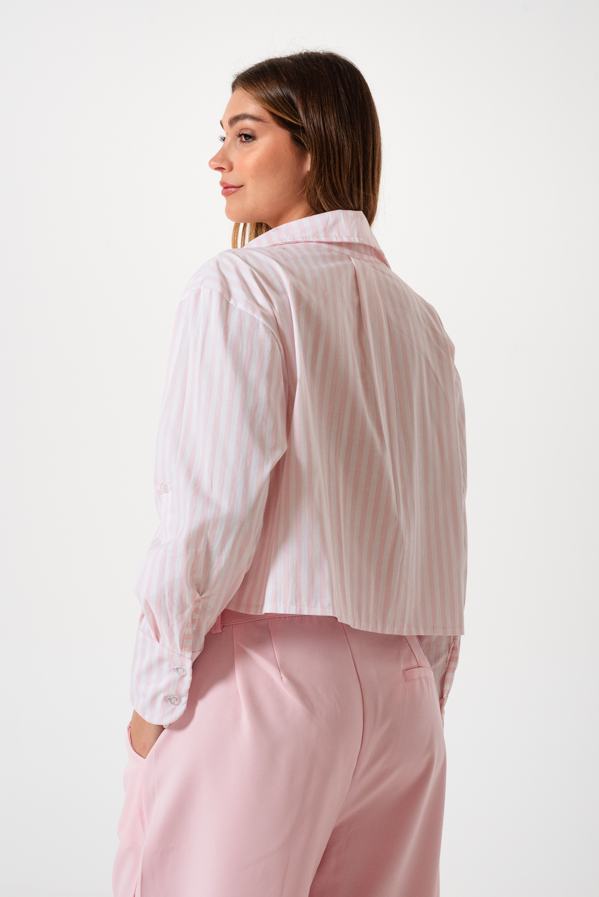 CAMISA CORTA POPLIN RAYADO - Imagen 6