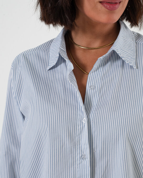 Alternative view of CAMISA OVER ERIKA POPLIN RAYADO