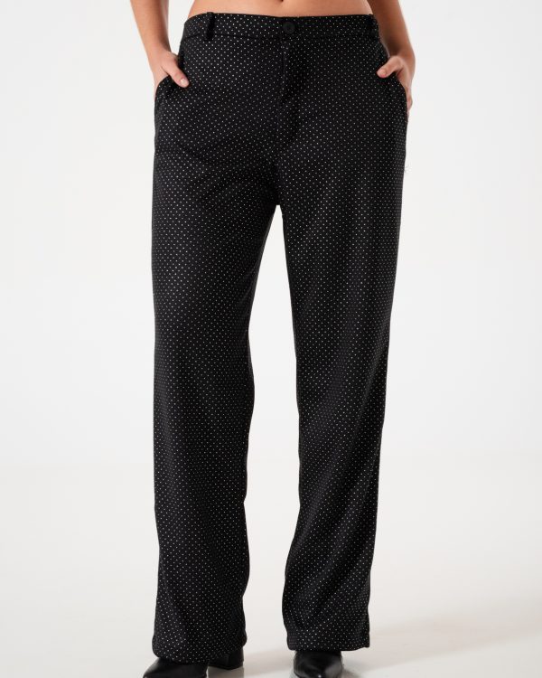 PANTALON RECTO BRILLO PUNTO ROMA
