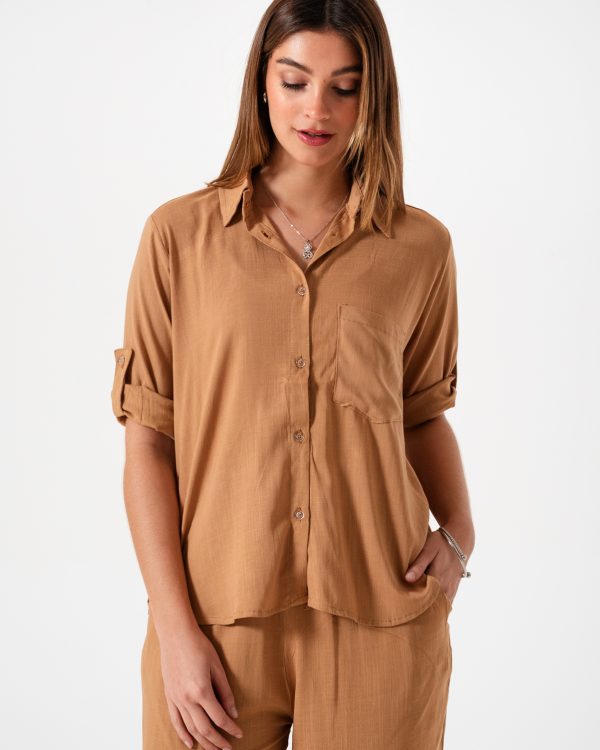 CAMISA OVER LINO SPANDEX