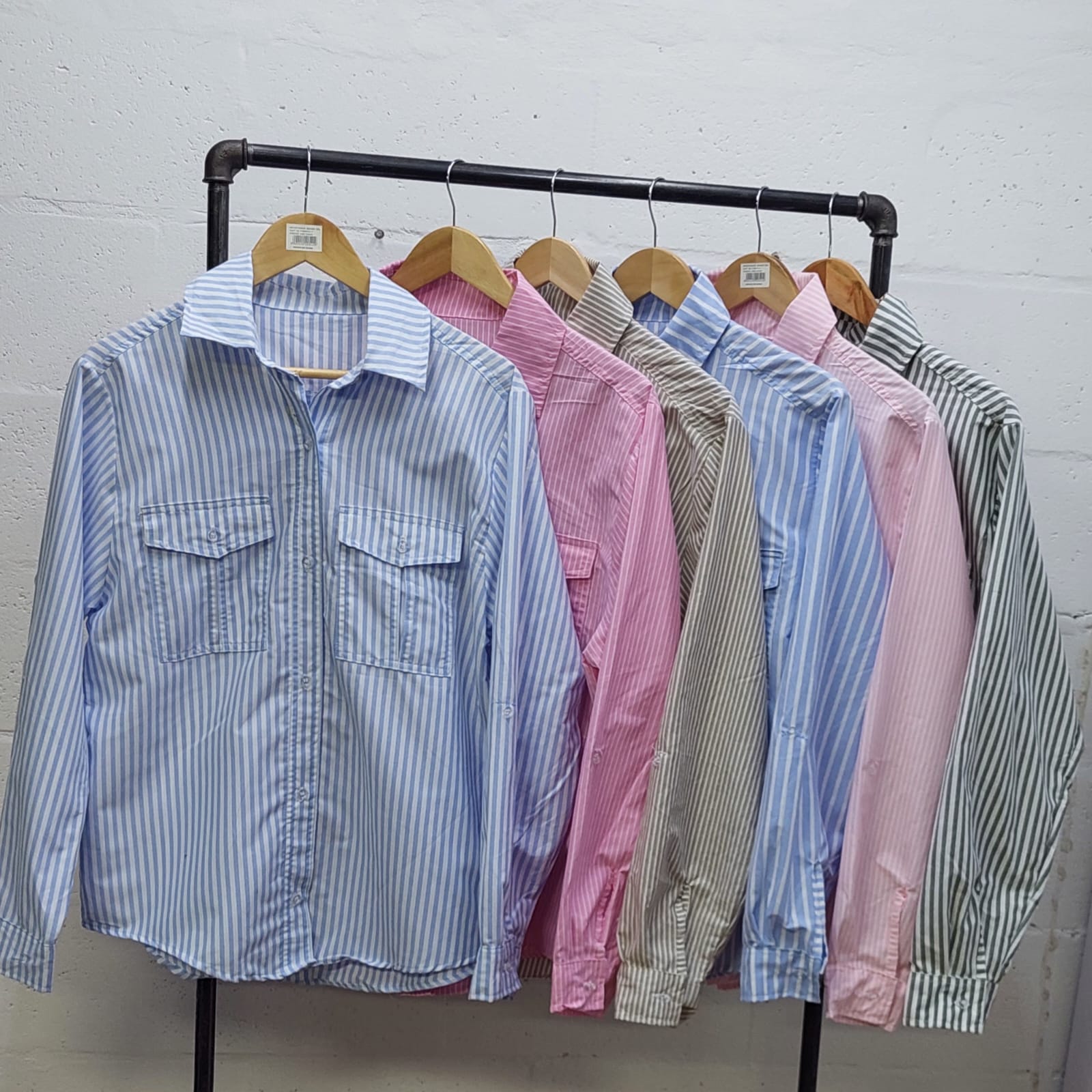CAMISA BOLSILLO PINZADO POPLIN RAYADO - Imagen 6