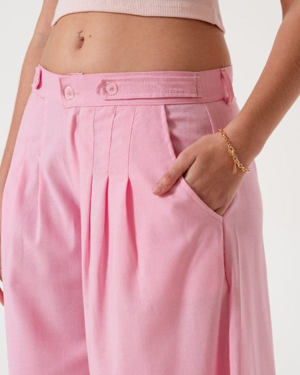 Alternative view of MAXI PALAZO 3 PINZAS LINO