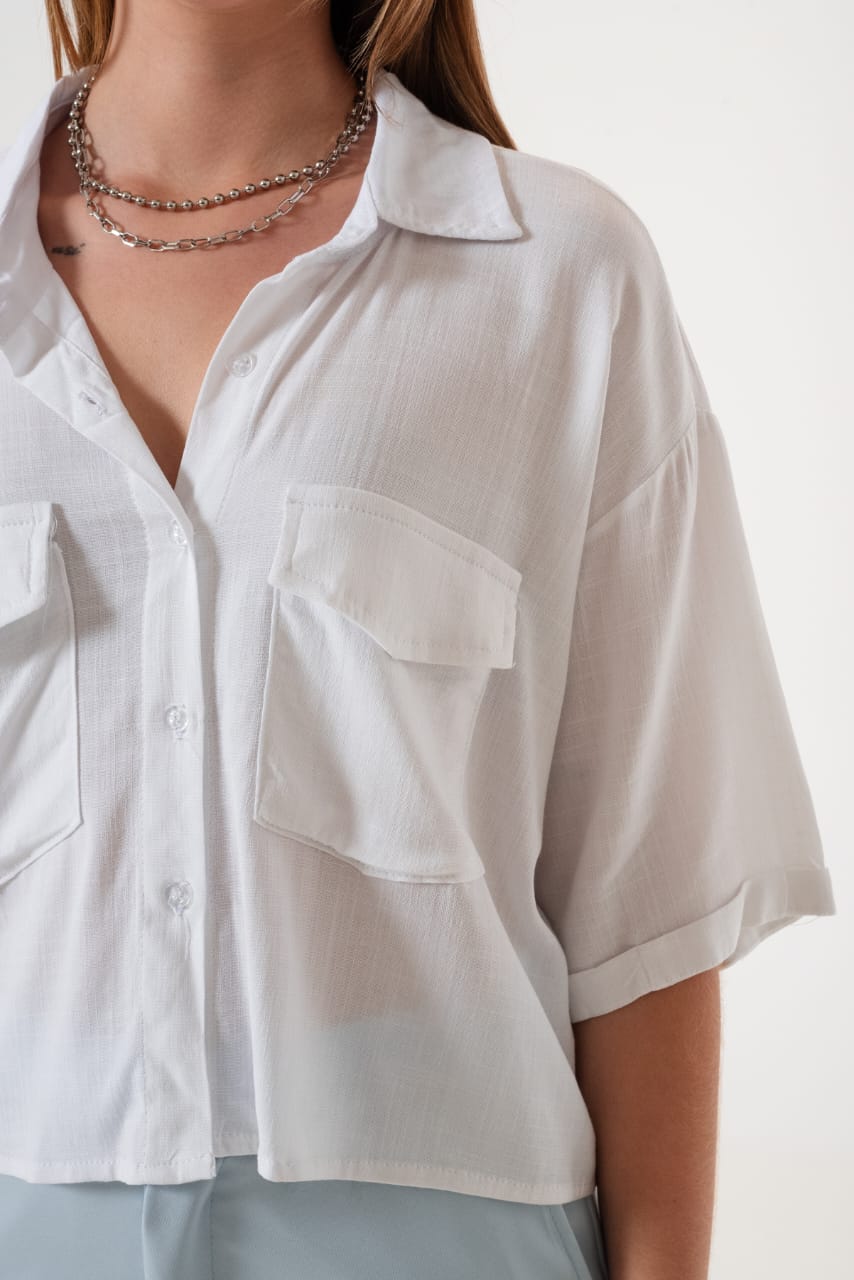 CAMISA MANGA CORTA LINO - Imagen 3