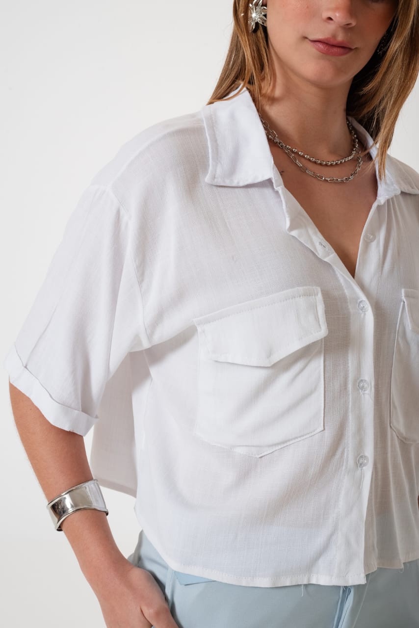 CAMISA MANGA CORTA LINO - Imagen 2