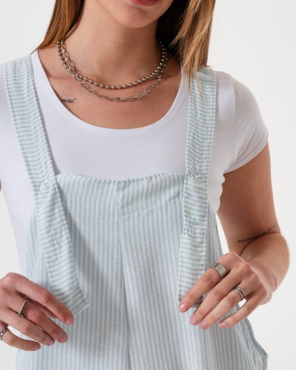 Alternative view of VESTIDO CAPRI LINO RAYADO