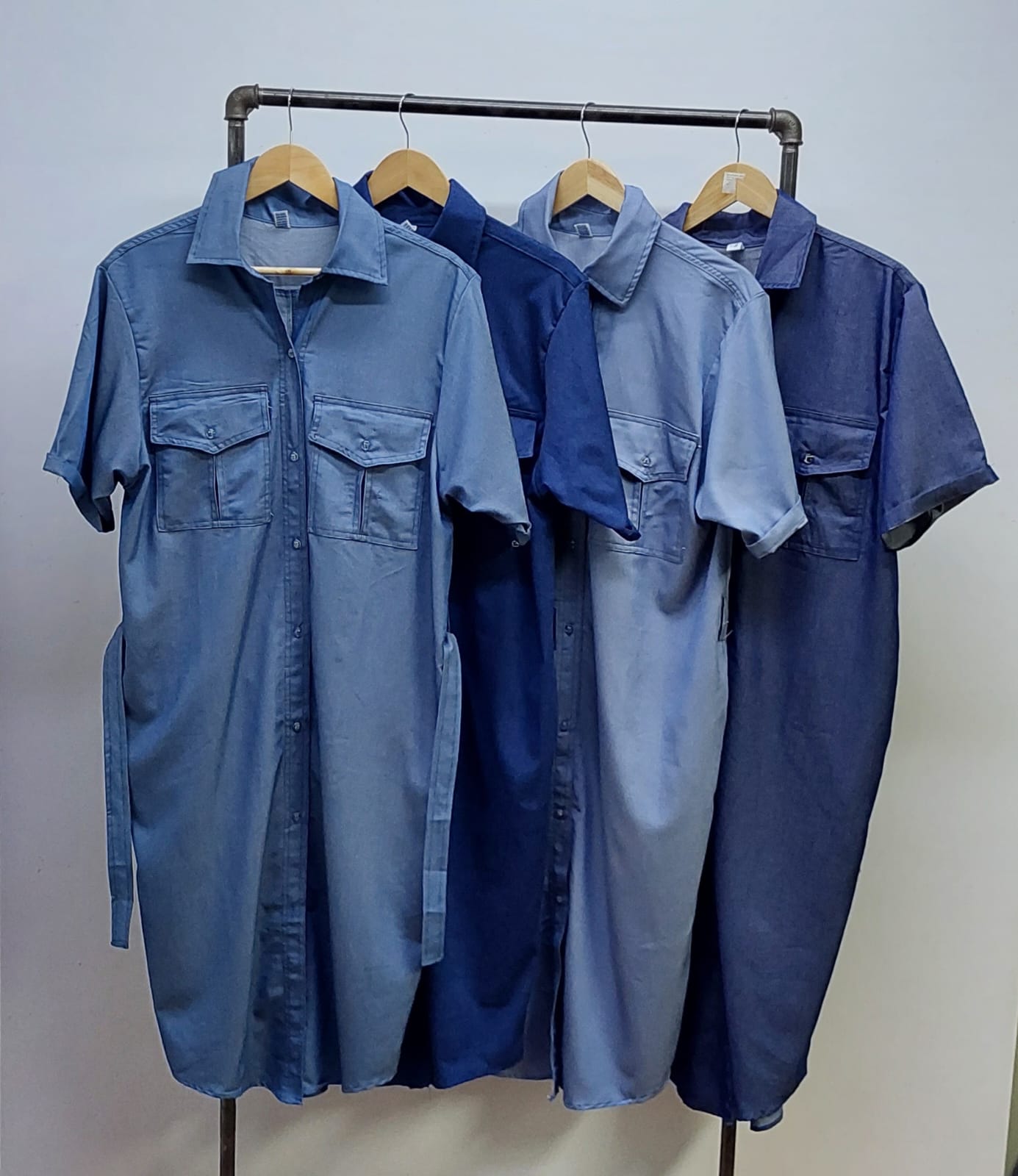 VESTIDO CAMISERO SIMIL JEAN - Imagen 6