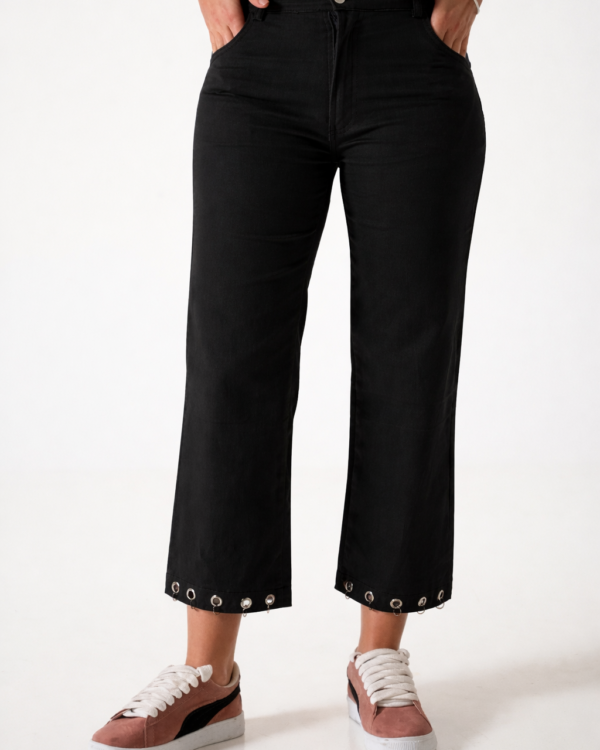 WID LEG ARANDELAS ABAJO GABARDINA