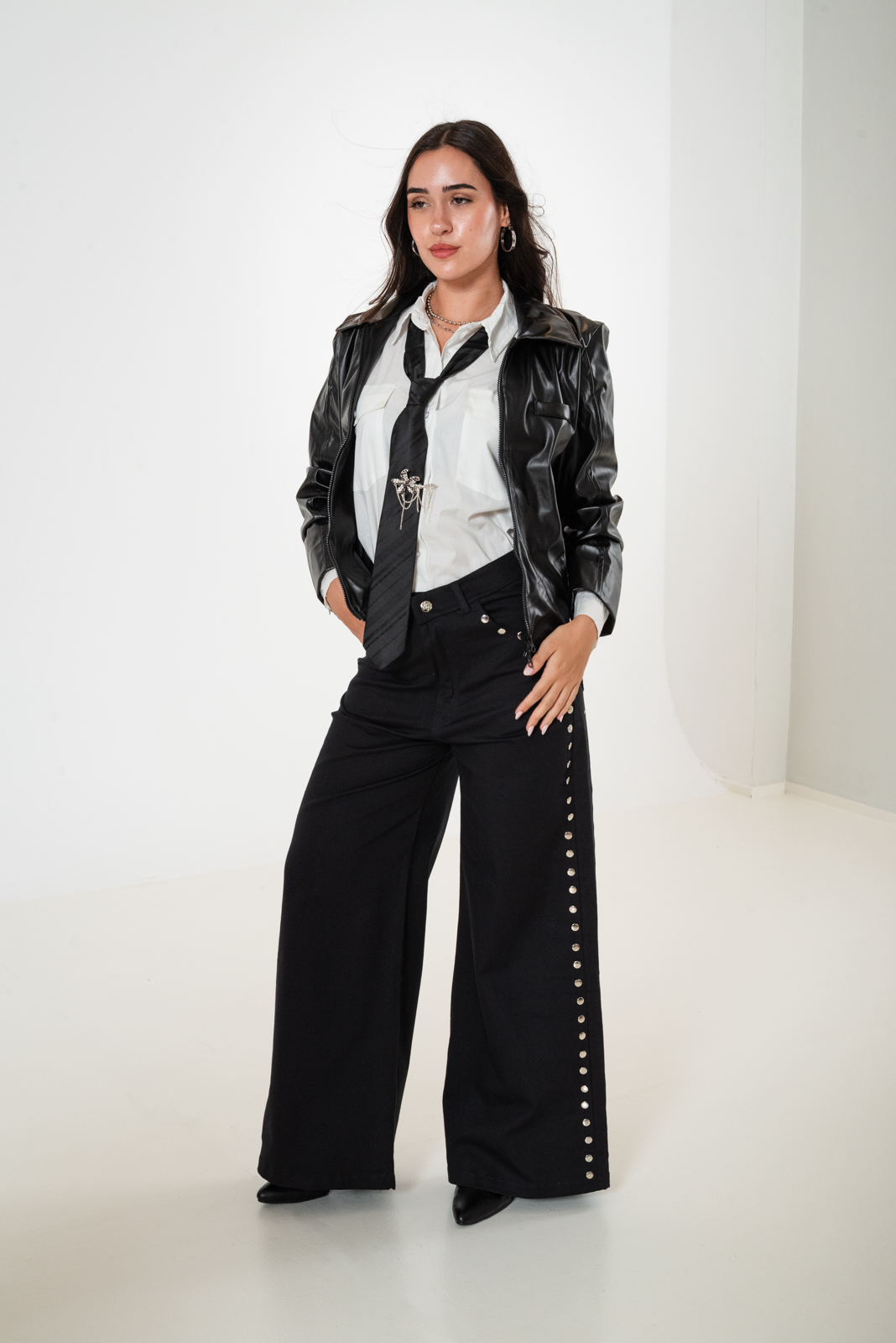 WID LEG TACHAS GABARDINA - Imagen 6