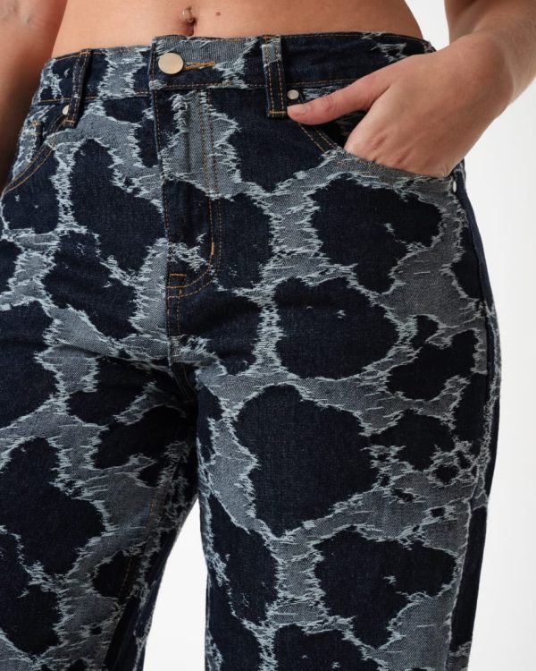 Alternative view of JEAN WID LEG BORDADO - LY086-2