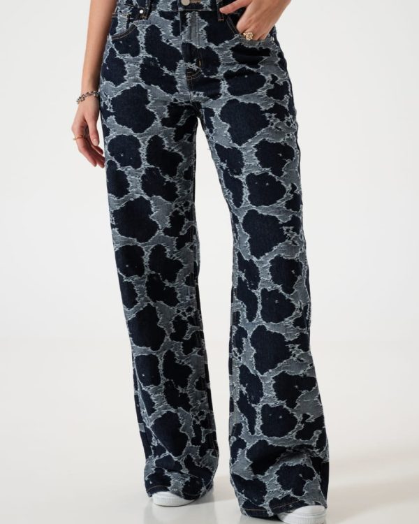 JEAN WID LEG BORDADO - LY086-2