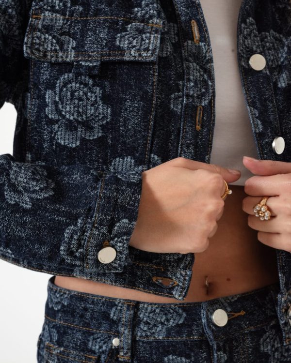 Alternative view of CAMPERA JEAN BORDADA - L-0059-1