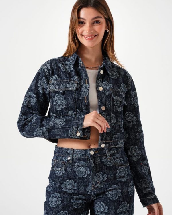 CAMPERA JEAN BORDADA - L-0059-1