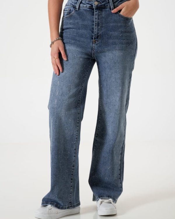 JEAN WID LEG STRASS - A25R07