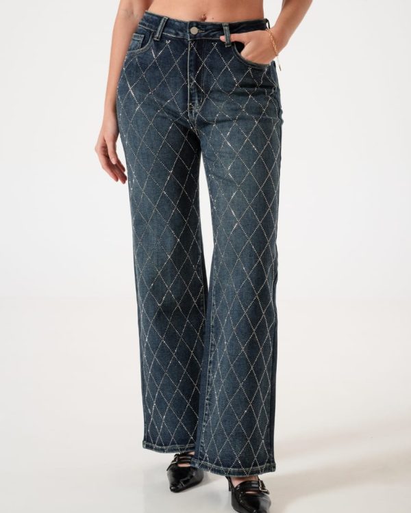 JEAN WID LEG STRASS - A25R03