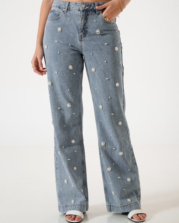 JEAN WID LEG PERLAS - LYFJ938