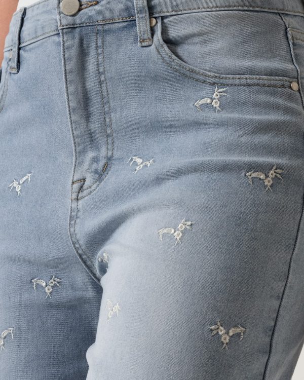 Alternative view of JEAN WID LEG BORDADO - MME-W3650