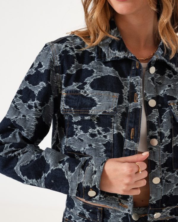 Alternative view of CAMPERA JEAN BORDADO - L-0059-2