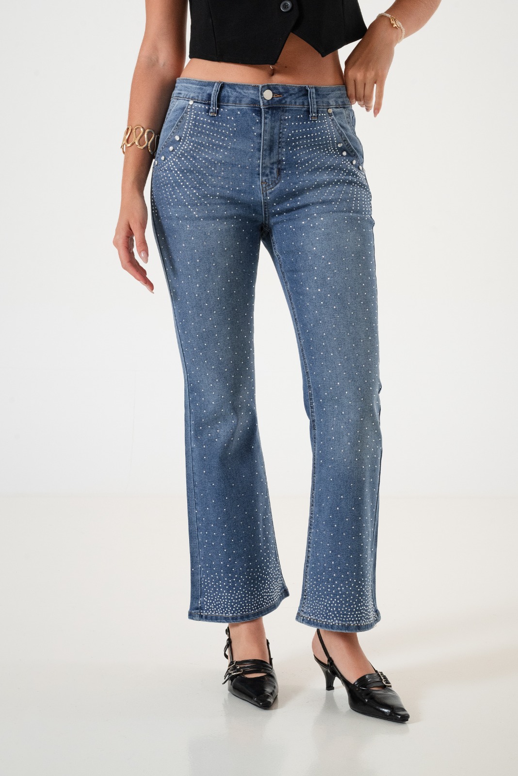 JEAN WID LEG STRASS - LYFJ676