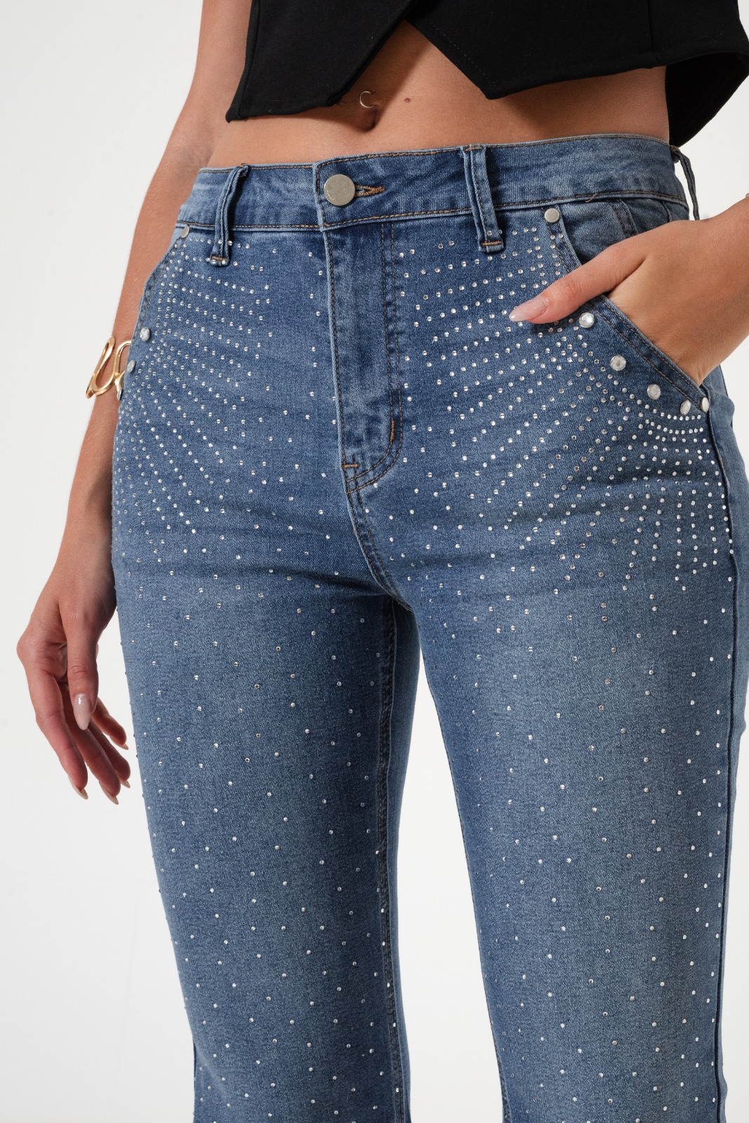 JEAN WID LEG STRASS - LYFJ676 - Imagen 2