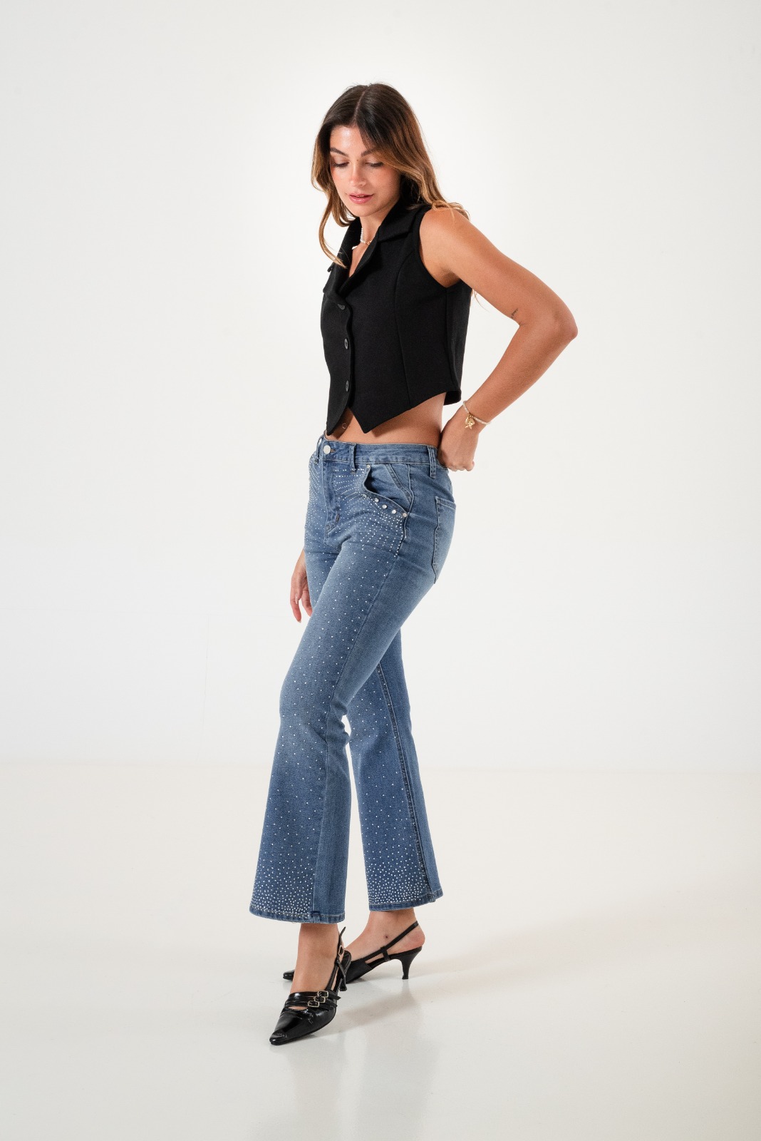 JEAN WID LEG STRASS - LYFJ676 - Imagen 7