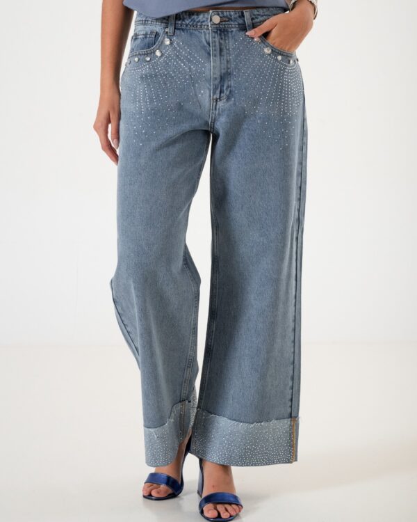 JEAN WID LEG STRASS - LYFJ820